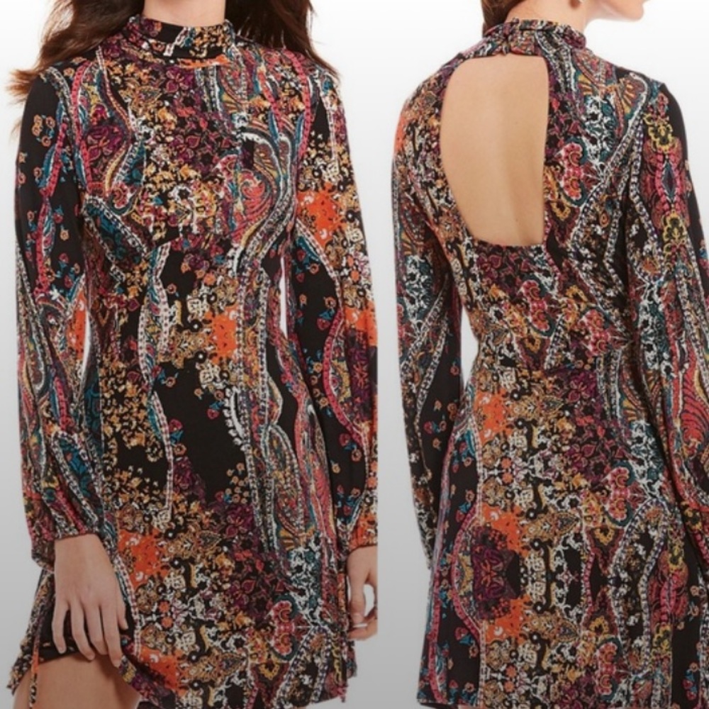 Free People Dolled Up Boho Mini Dress Size Small